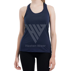 Nueva edición de la mujer Racerback Stringer chaleco Yoga Wear Tank Top ropa deportiva de secado rápido con logotipo frontal personalizable - Product Image 6
