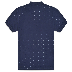 100% algodón de punto azul marino impreso banda cuello camiseta personalizable logotipo ecológico alta calidad sólido transpirable Casual en blanco - Product Image 4