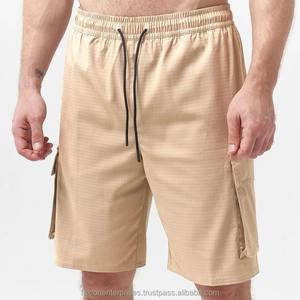 <b>Men's</b> Casual Work <b>Shorts</b> <b>With</b> 4 <b>Pockets</b> Breathable Lightweight Cargo <b>Shorts</b> Drawstring Waist Solid Pattern Working Pants - Product Image 2