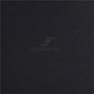 กางเกงเลกกิ้งรัดรูปขายาวสำหรับผู้ชาย SONISPO สีดำล้วน เอวยางยืด ผ้ายืดสแปนเด็กซ์ โพลีเอสเตอร์ มีโลโก้ที่ข้างขวา - Product Image 6