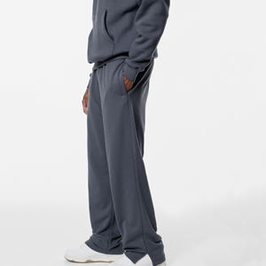 Pantalon de jogging décontracté pour homme, coupe droite, en coton personnalisé, tissu molletonné français, surdimensionné, léger, respirant, séchage rapide, léger - Product Image 2