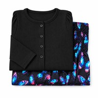Robe à imprimé papillon pour filles, tenue de soirée sans manches, tenue d'automne pour enfants