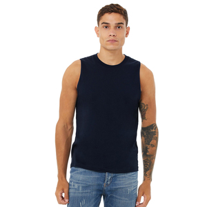 Người đàn ông của cơ bắp phòng tập thể dục Workout ráp dây Tank Top Bella + vải UNISEX Jersey cơ bắp Tank Tops - Product Image 2