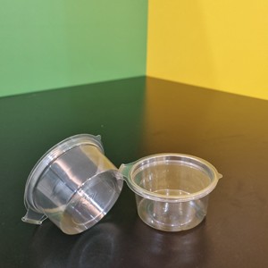 Venta directa de fábrica de calidad alimentaria Mini desechable PET plástico transparente porción contenedor salsa condimento taza contenedor con tapas 60ml - Product Image 5