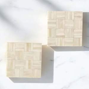 High Quality Bone Inlay <b>Coaster</b> <b>Set</b> of 4 Tea Coffee Drink Dining Table <b>Coaster</b> Handmade Kitchenware <b>Coaster</b> for Home Decor - Product Image 3