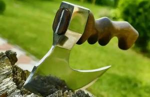 Hache de type tomahawk en acier à haute teneur en carbone de qualité industrielle NM Factory, usage polyvalent, manche en bois 4 - Product Image 5