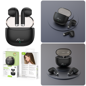 HOME Digitalome EP-078 Black <b>Wireless</b> for <b>Bluetooth</b> Earbuds <b>Microphone</b> In-Ear Design for Gaming Sports Travel Mobile Phone Compu - Product Image 2
