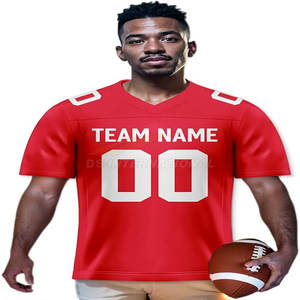 Camisetas de fútbol americano sublimadas personalizadas de alta calidad, al por mayor uniforme de equipo directo de fábrica, poliéster transpirable - Product Image 4