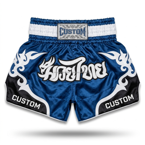 Meilleures ventes de shorts de Muay Thai en gros, shorts de boxe et de kickboxing personnalisés avec broderie de logo, shorts de Muay Thai en gros - Product Image 2