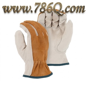 ถุงมือหนังสีขาวสำหรับขับรถ100% หนังกวางทำจากหนังกวาง - Product Image 1