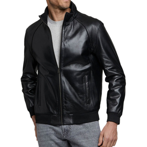 Premium Quality Men's <b>Leather</b> <b>Jacket</b> Casual Outerwear with Breathable Size for <b>Winter</b> Factory Direct Sale <b>Leather</b> <b>Jacket</b> - Product Image 1