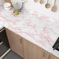 Faites une impression durable avec un sol en marbre rose rose, des panneaux muraux et des meubles de déclaration pour votre maison
