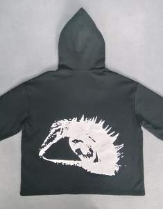 Sweat à capuche brodé personnalisé pour hommes, usine OEM ODM, sweat à capuche uni tendance pour hommes, style minimaliste de rue - Product Image 4