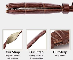 Correa de <span class=keywords><strong>Reloj</strong></span> de Cuero Genuino Vintage con Hebilla de Metal, Correa de Repuesto Cómoda Compatible con Relojes Inteligentes de 40 mm, 44 mm y 46 mm - Product Image 4