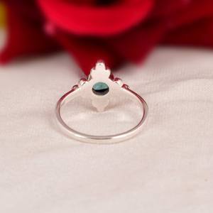 Sterling Silver Kingman <b>Turquoise</b> <b>Ring</b> Artisan Boho Floral Statement Jewelry Handmade <b>Turquoise</b> Gemstone <b>Ring</b> Gift for Her - Product Image 3