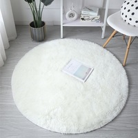 Alfombra Moderna Personalizada de Lana y Seda, 5-6mm de Grosor, Alfombra de Área de Color Sólido, Tapete Acolchado para un Cálido Ambiente Junto a la Cama, para Uso Doméstico