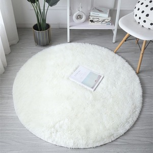 Tapis moderne personnalisé en soie et laine, à poils de 5-6 mm, couleur unie, tufté, pour un confort douillet au chevet et une sensation de chaleur à la maison - Product Image 5