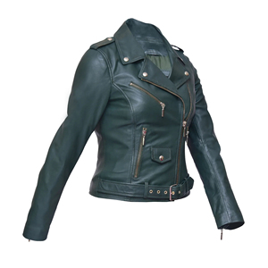 Chaqueta de Cuero Satinado para Mujer, Venta al por Mayor ODM, Cuello Alto, Piel de Oveja, Ideal para Primavera, Diseño OEM Personalizable con Logotipo - Product Image 1