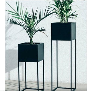 Planteur de sol enduit de poudre balcon jardinière de jardin décorative classique fini forme unique jardinière de fleurs en métal décorative - Product Image 6