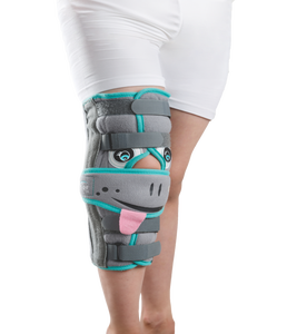 Attelle d'immobilisation du genou avec structure de stabilisation robuste, sangles réglables et doublure rembourrée confortable pour un ajustement sécurisé - Product Image 2