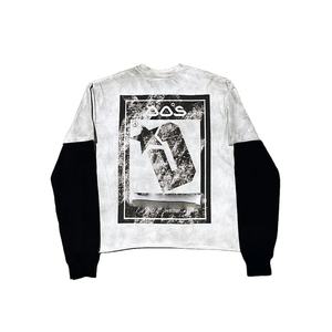 Meilleure qualité Logo personnalisé 100% coton lourd surdimensionné lavé blanc hommes Double couche à manches longues hommes t-shirt - Product Image 4