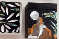 Bela Artisan – Coffret de Luxe Artisanal pour Brûleur d'Encens Indien Aromatique en Bois Bakhoor Oud, Boîte de Rangement et Support d'Encens Arabe Fait Main – Mère