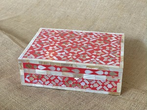 Boîte d'incrustation d'os en résine, boîte mère de perle, couleurs personnalisées, articles artisanaux indiens, boîte à bijoux - Product Image 3