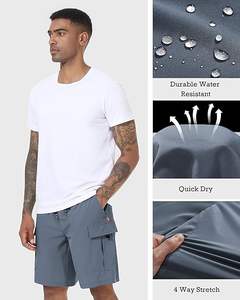 2025 Pantalones deportivos personalizados para correr en el gimnasio para hombres, pantalones cortos de playa de poliéster 100% de secado rápido de talla grande con logotipo personalizado-Oem - Product Image 3