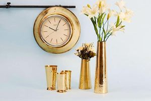 Tube Fleur Vase Grand Décor À La Maison Simple Or Métal Décoratif En Aluminium Vase Moderne En Laiton Plaqué Porte D'entrée et Jardin Décor Utilisé - Product Image 5