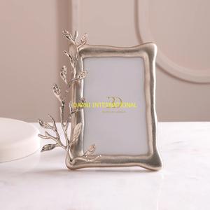Silver Photo <b>Frame</b> with Leaf Branch Design <b>4x6</b> Inch Elegant Decorative Tabletop <b>Frame</b> for Home & Office Decor Gift Photo Holder - Product Image 3