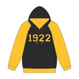 Année de fondation 1922 Sigma Gamma Rho corps noir or manches raglan pull à capuche SGRho sororité vêtements Divine Nine HBCU - Product Image 2