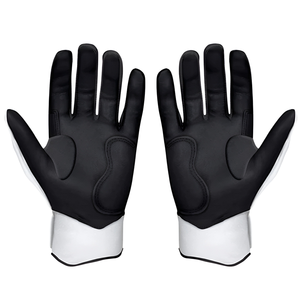 Guantes de béisbol de cuero PU personalizables 2025 blancos y negros Guantes de bateo exclusivos para adultos con tamaños personalizados para uso en exteriores - Product Image 6