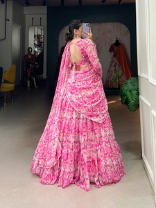 Top Quality Georgette Fabric Heavy Embroidery Bridal Party Wear <b>Lehenga</b> Choli Set Traditional Wear for <b>Women</b> Wedding Functions - Product Image 4