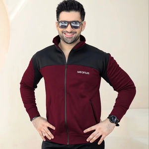 Logo personnalisé OEM, survêtement de jogging rouge et noir Contras, survêtement en coton unisexe pour homme, prix de gros - Product Image 1