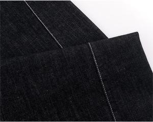 Vintage High Street Wash Blue Baggy Denim Pantalones Straight Side Striped Cargo Pantalones Botón Decoración Bordado Hip Invierno - Product Image 4