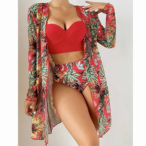 High quality and solid color new design Women 3 Piece Bath Suit for Women Quality Sexy Women s Swimwear - Product Image 4