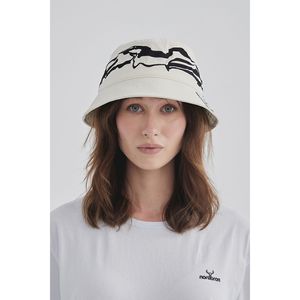 Chapeau Bob Unisexe Adulte Basique Confortable en Mélange Polyester/Lin Synthétique Blanc et Noir avec Broderie Anti-Transpiration et Doublure Large Intérieure - Product Image 3