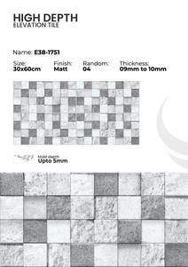 กระเบื้องพอร์ซเลนสำหรับผนังภายนอก ขนาด 300x600 มม. สำหรับตกแต่งผนังสไตล์โมเดิร์น - Product Image 5