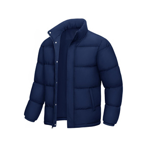 2025 Men's Winter <b>Warm</b> Street Wear High Street <b>Waterproof</b> Windproof Casual Insulated Puffer Jacket Stand Collar Zipper Closure - Product Image 2