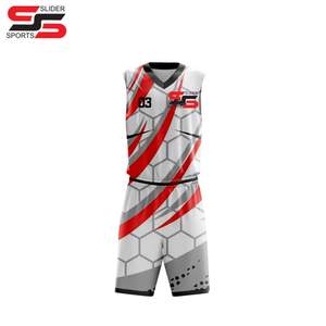 Logotipo personalizado de alta calidad Sublimación deportiva Uniforme de baloncesto Nuevo estilo Diseño Hombres Uniforme de baloncesto Kit - Product Image 1