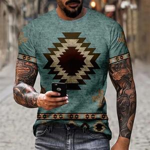 Nueva tendencia verano ocio ropa deportiva gimnasio Tops para hombres 3D estampado patrón Hip Hop Street estilo manga corta Camiseta ropa - Product Image 1