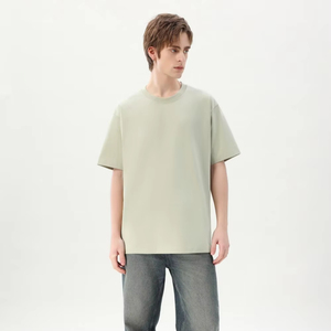 2025 Unisex algodón Sorona 300gsm peso pesado Camiseta de manga corta nuevo producto para diseño de marca logotipo en blanco camisetas para hombres - Product Image 1