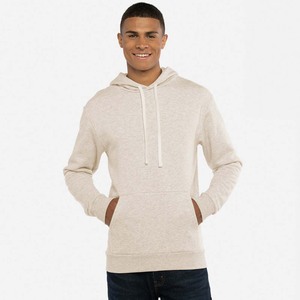 Sudaderas con capucha de lana de algodón 100% informales para hombre, Sudadera con capucha sólida de manga completa con cuello redondo y estampado de soplo - Product Image 5
