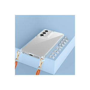 Étui en silicone TPU antichoc de luxe, coupe ajustée, pour Samsung Galaxy S23 FE, transparent, avec sangle détachable - Product Image 4