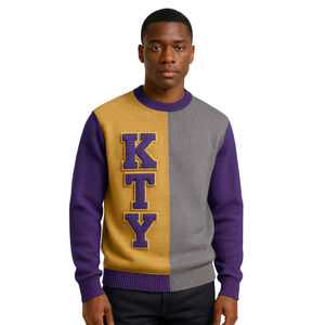 เสื้อไหมพรมโอเมก้าโกลด์ 3 สี รุ่น Divine Nine Greek Fraternity Apparel พรีเมียม ปักลายเชนิลล์ สไตล์วาร์ซิตี้ - Product Image 1