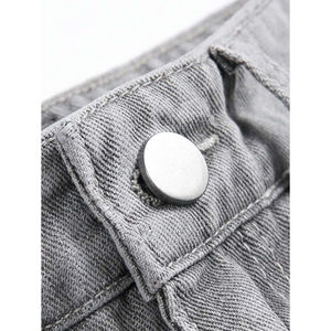 Precio al por mayor de MOQ bajo, pantalones vaqueros rasgados para mujer, pantalones vaqueros Cargo desgastados de gran tamaño, pantalones personalizados para mujer, pantalones holgados para mujer - Product Image 2