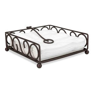 Modern <b>Black</b> Metal Napkin Holder Multi-Functional for Dining Table Kitchen Restaurant Outdoor Use Custom Logo Packaged in Carton - Product Image 4