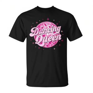 T-Shirt Vintage Retro Dancing Queen Anni '70 e '80, Abbigliamento Promozionale Elegante - Product Image 2