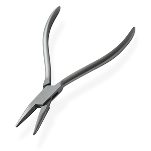 Alicates de punta plana para contornear Goslee, alicates para doblar Alambre de ortodoncia Dental de acero inoxidable de alta calidad con mandíbula dentada y lisa de 14cm - Product Image 1