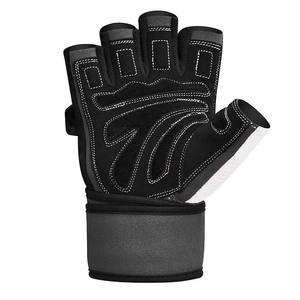 ถุงมือยกน้ำหนักหนังและยางคุณภาพสูง ระบายอากาศได้ดี ทนทาน ปรับแต่งได้ ครึ่งนิ้ว สำหรับออกกำลังกายในยิม เหมาะสำหรับทั้งชายและหญิง - Product Image 4